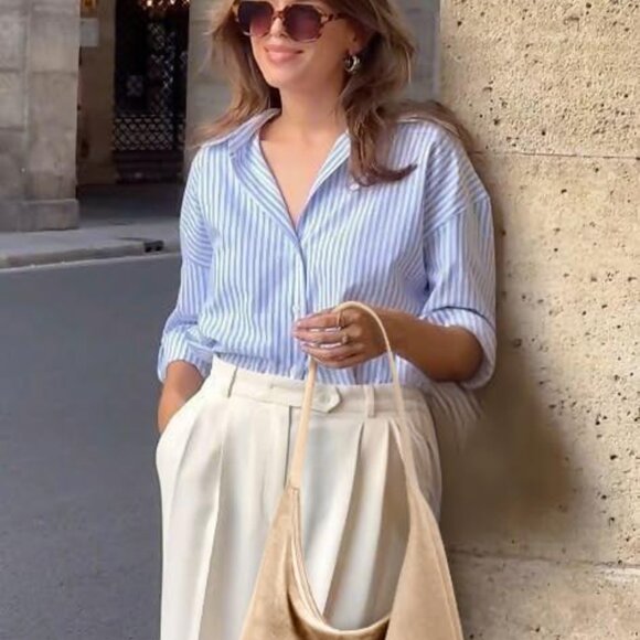 Vintage 15L Hobo Bag Faux Suede Tote Zipper Work Bag Vegan Leather Shoulder Stra - Picture 4 of 7